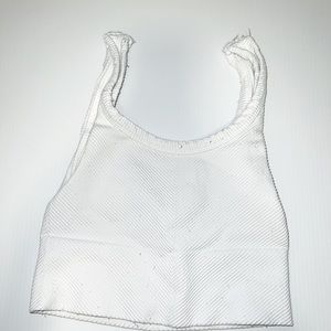 FULL TILT Seamless Chevron Womens Crop Tank Top White